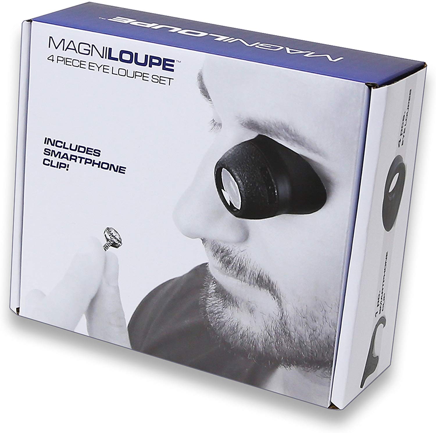 Carson ML-20 MagniLoupe Eye Loupe Magnifier Set including Smartphone Digiscoping Clip - Black - Image 2