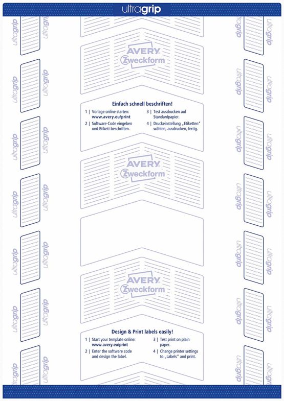 Avery Zweckform Universal-Etiketten Etikett 70x35mm InkjetLaserCopy A4 100BLATT 2400ST Weiss - Image 4