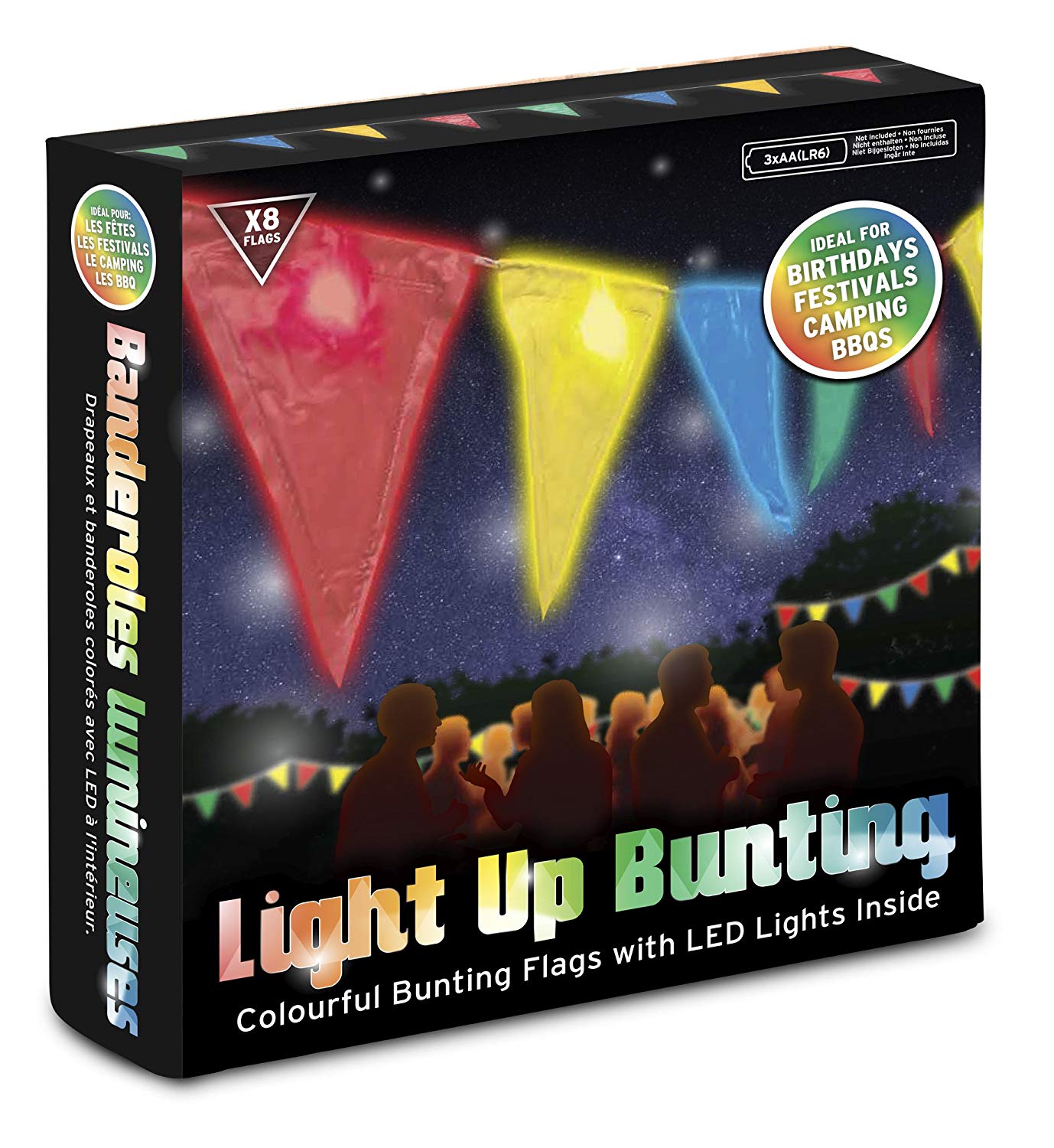 Tobar Light-Up Bunting, Green/Red - Image 4