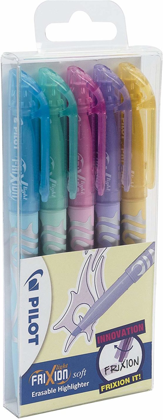 Pilot Frixion Light Soft Erasable Highlighter - Assorted, Pack of 5 - Image 2