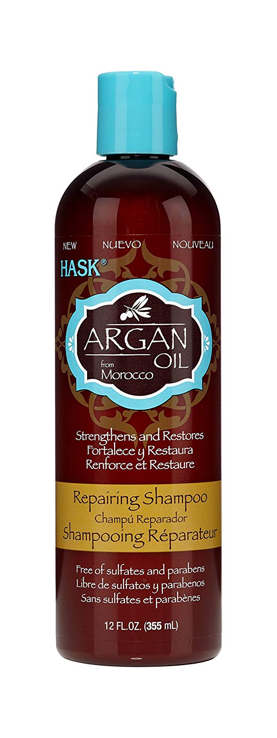 HASK Argan Oil Shampoo, Repairing for all hair types colour safe, and cruelty-free - 1 355mL Bottle, no Colour, 355 ml (Pack of 1)