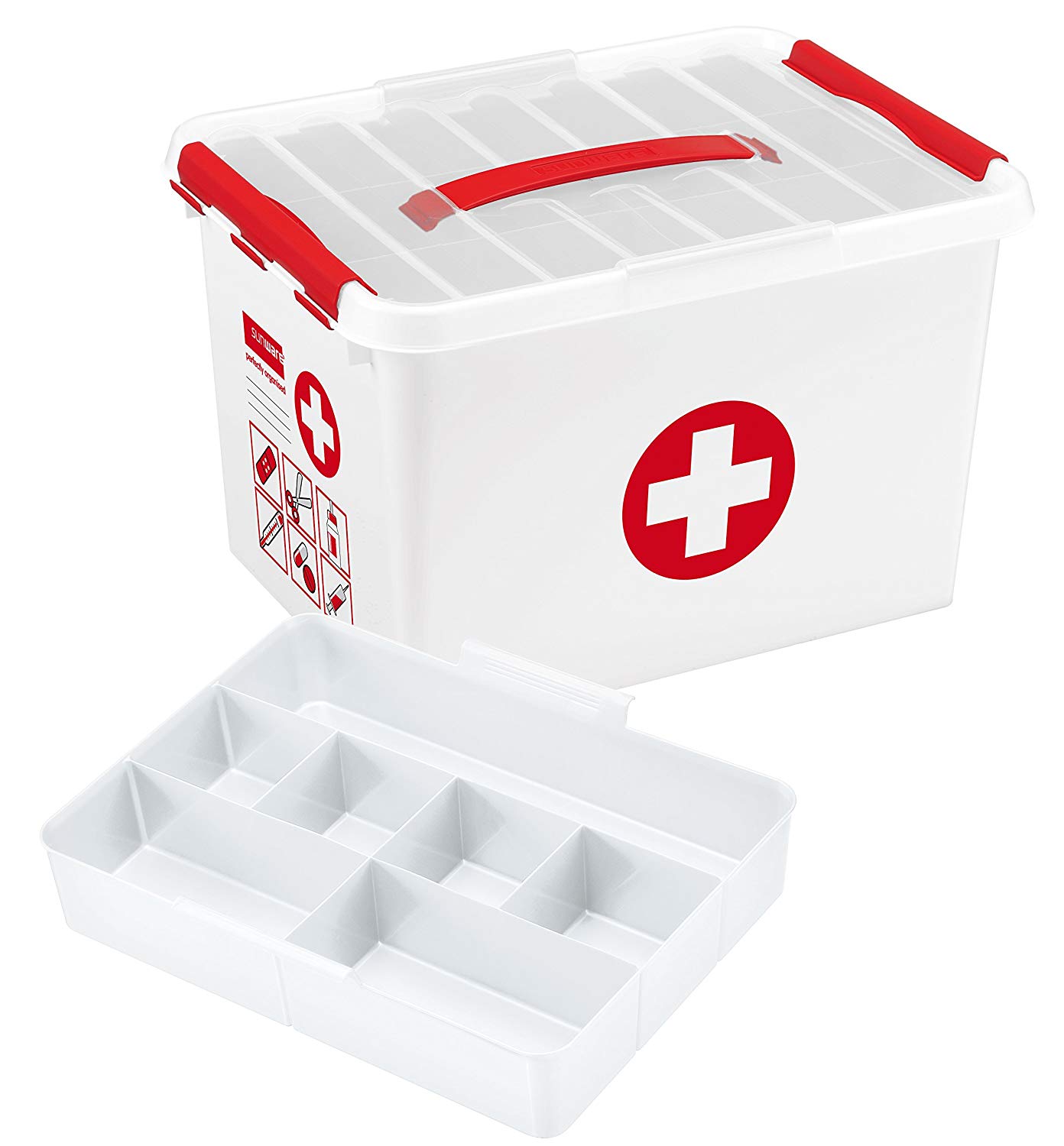 XL First Aid Storage Box - 22 Ltr, White