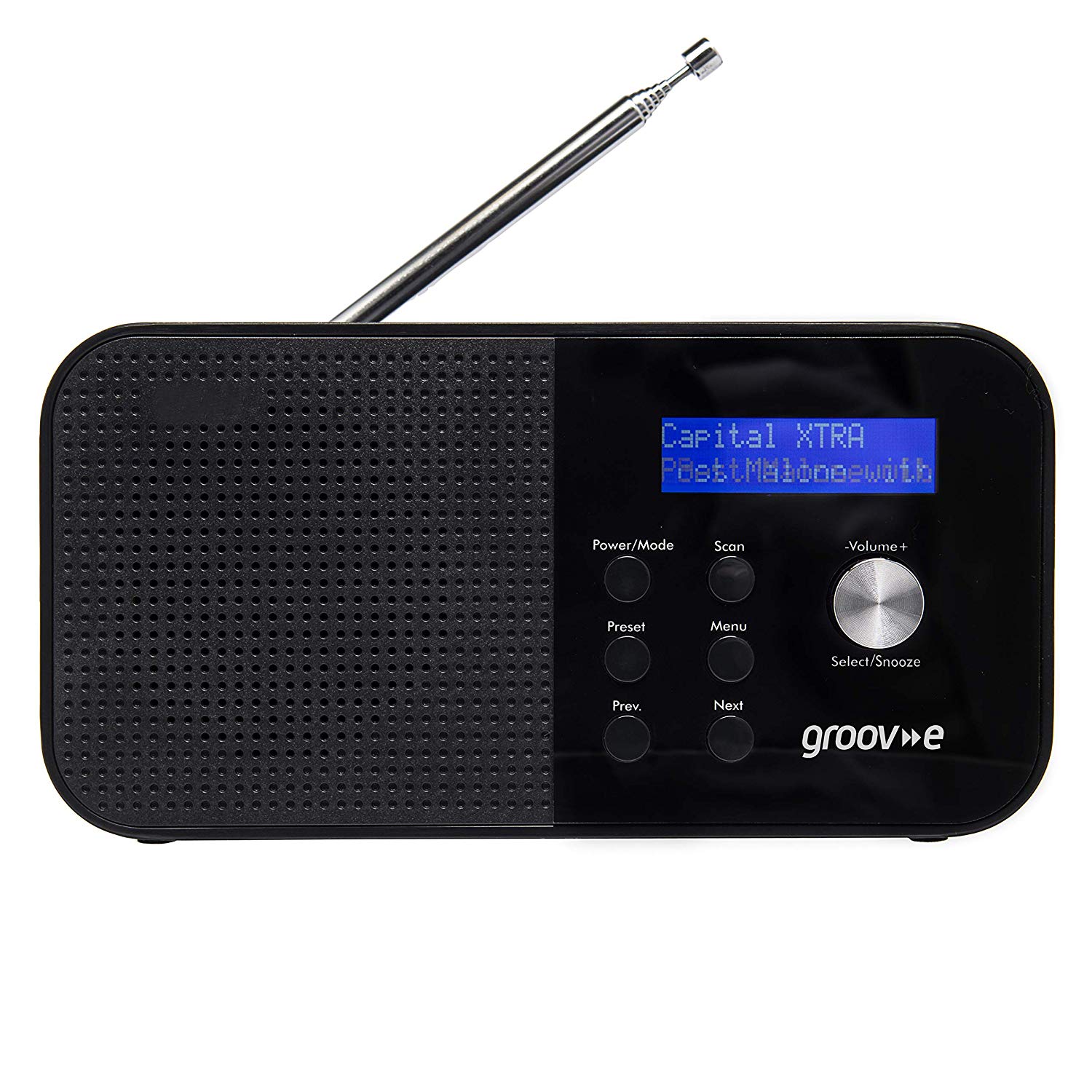 Groov-e Venice DAB & FM Digital Radio, Built-In Alarm Clock & Bluetooth Connectivity, LCD Display, Mains or Battery Operated - Image 2