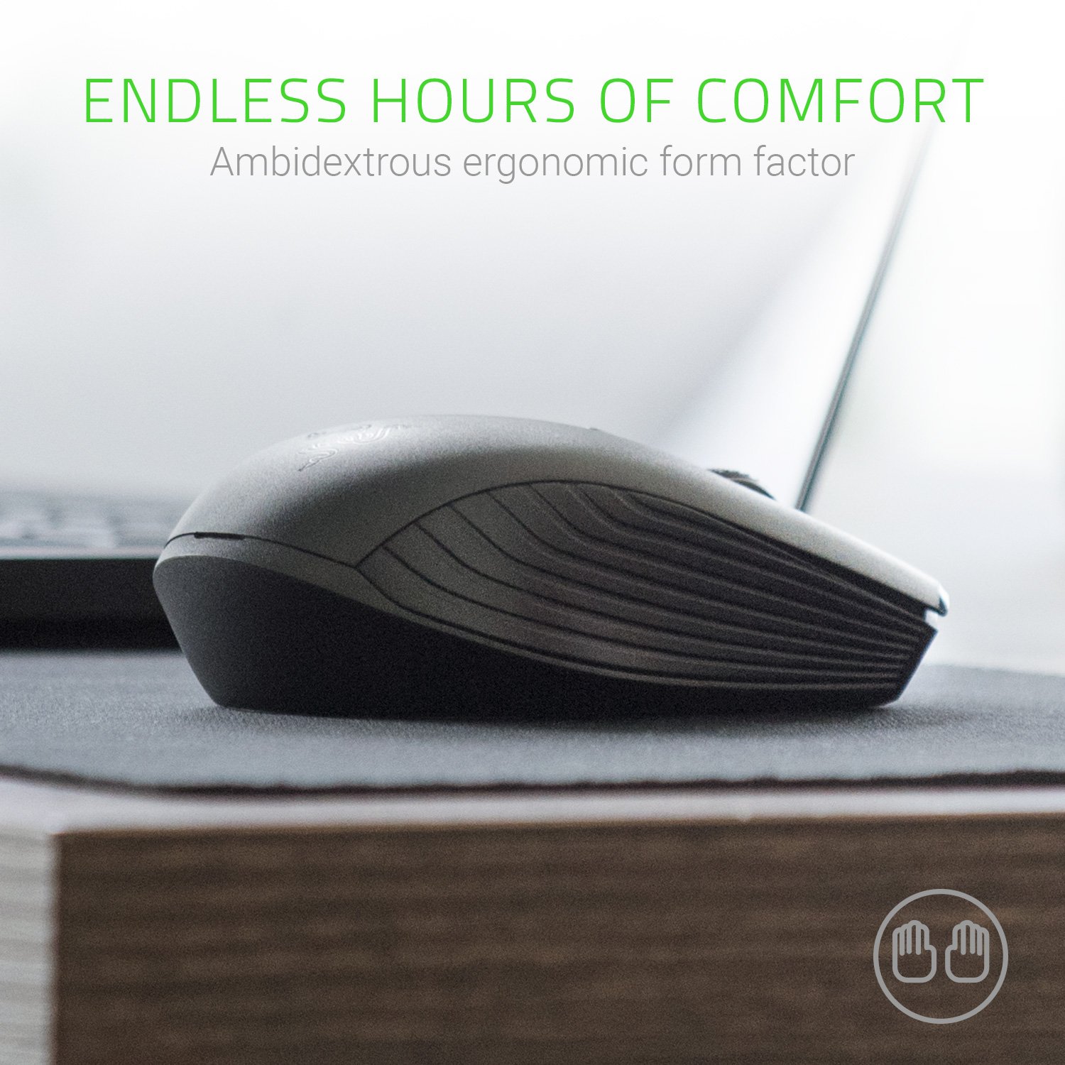 Razer Atheris - Ergonomic Gaming Mouse (350-Hour Battery Life, 7,200 Dpi Optical Sensor, 2.4 Ghz Adaptive Frequency Technology) Black - Image 3