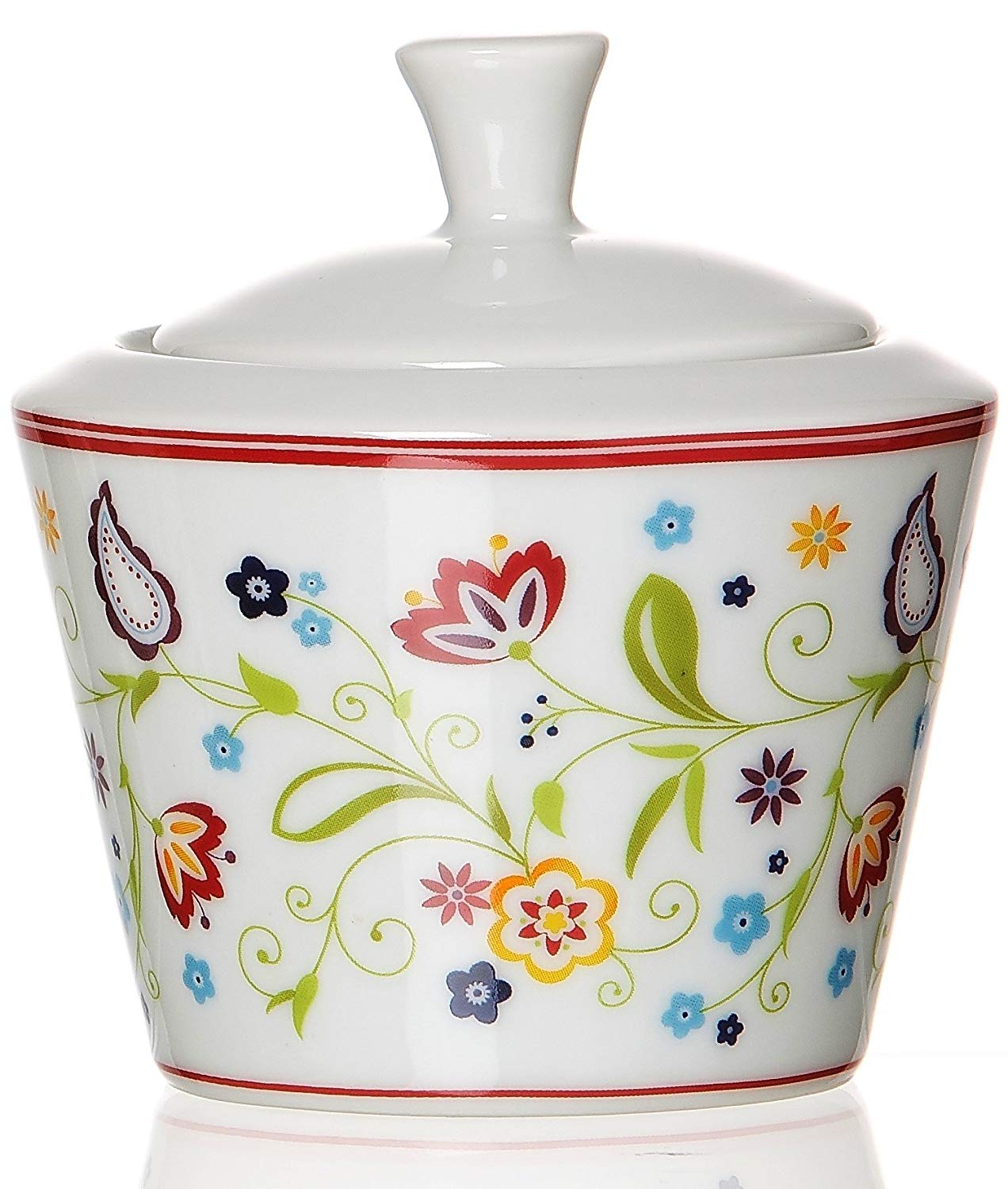 Ritzenhoff & Breker Doppio Shanti 044997 2-Piece Sugar Bowl and Milk Jug Set, Tea Accessories, Porcelain, Floral - Image 2