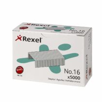 Rexel No.16 24/6 mm Standard Staples, For Stapling up to 20 Sheets, Use with Desktop Staplers and Pliers, Box of 5000, 6010
