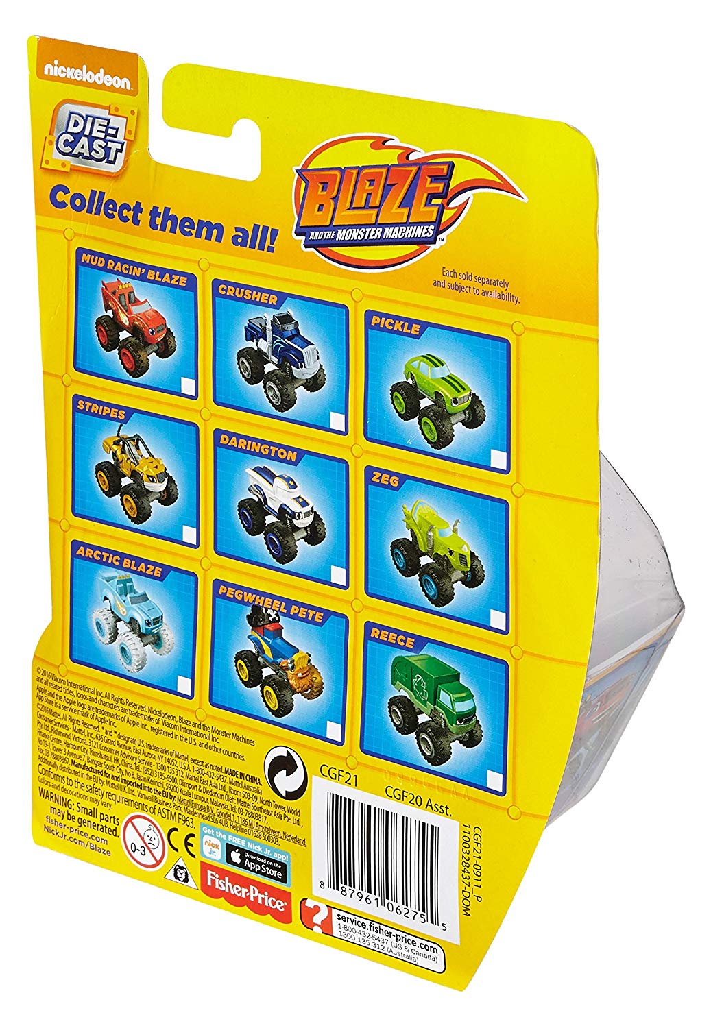 Blaze and the Monster Machines CGF21 900 CGF20 und die Monstermaschinen Fisher Price Nickelodeon Blaze, Multi-Colour, Miscelanea - Image 4