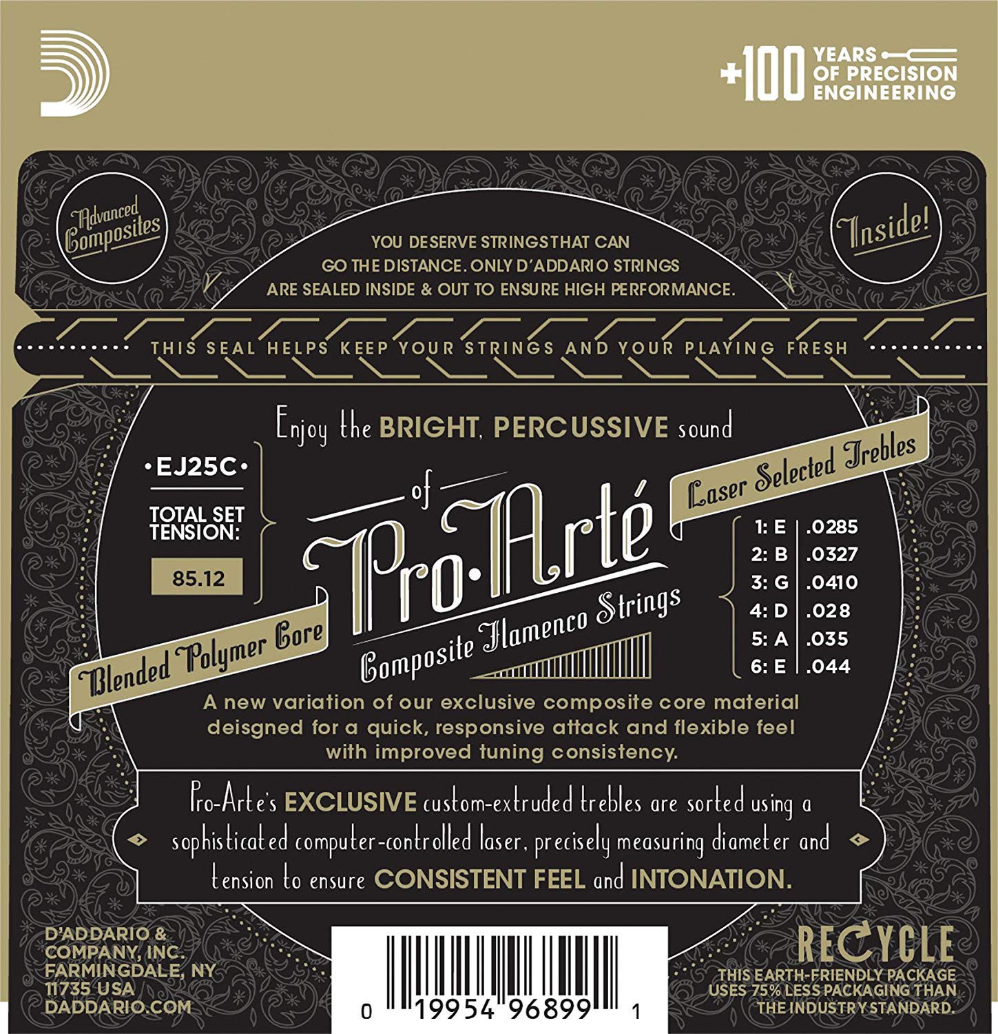 Pro Arte Composite Flamenco Normal CLR String Set: Strings, Silver, Full Scale - Image 2