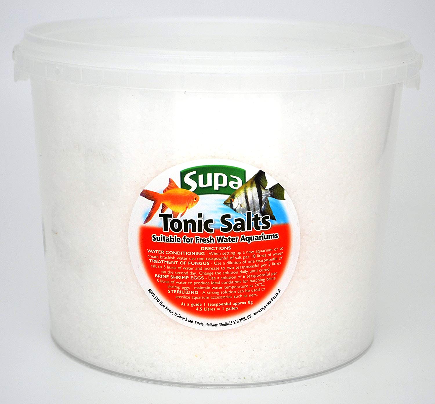 Supa Aquarium Tonic Salt, Bucket 3 l (Pack of 1), Mild Conditioner And Antiseptic For Use In Fresh Water Fish Tanks
