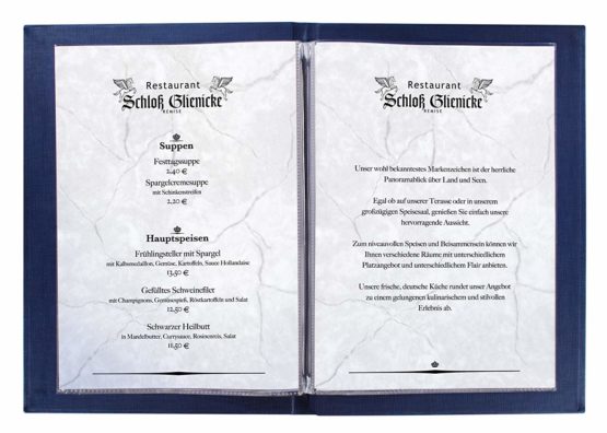 SIGEL SM180 Double Transparent Pockets, for menu cover with elastic binding, for A4, 50 pcs. - Image 3