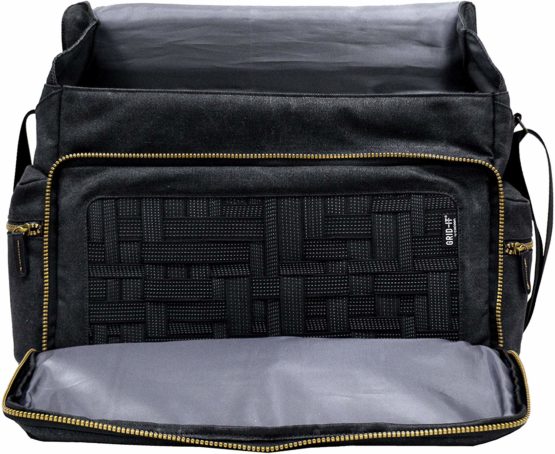 COCOON - Urban Adventure | Shoulder Bag | Frontal Pocket GRID-IT | Laptop Pocket 16", Tablet & Document | Side Pockets | Carry-on Bag Zipper - Black - Image 3