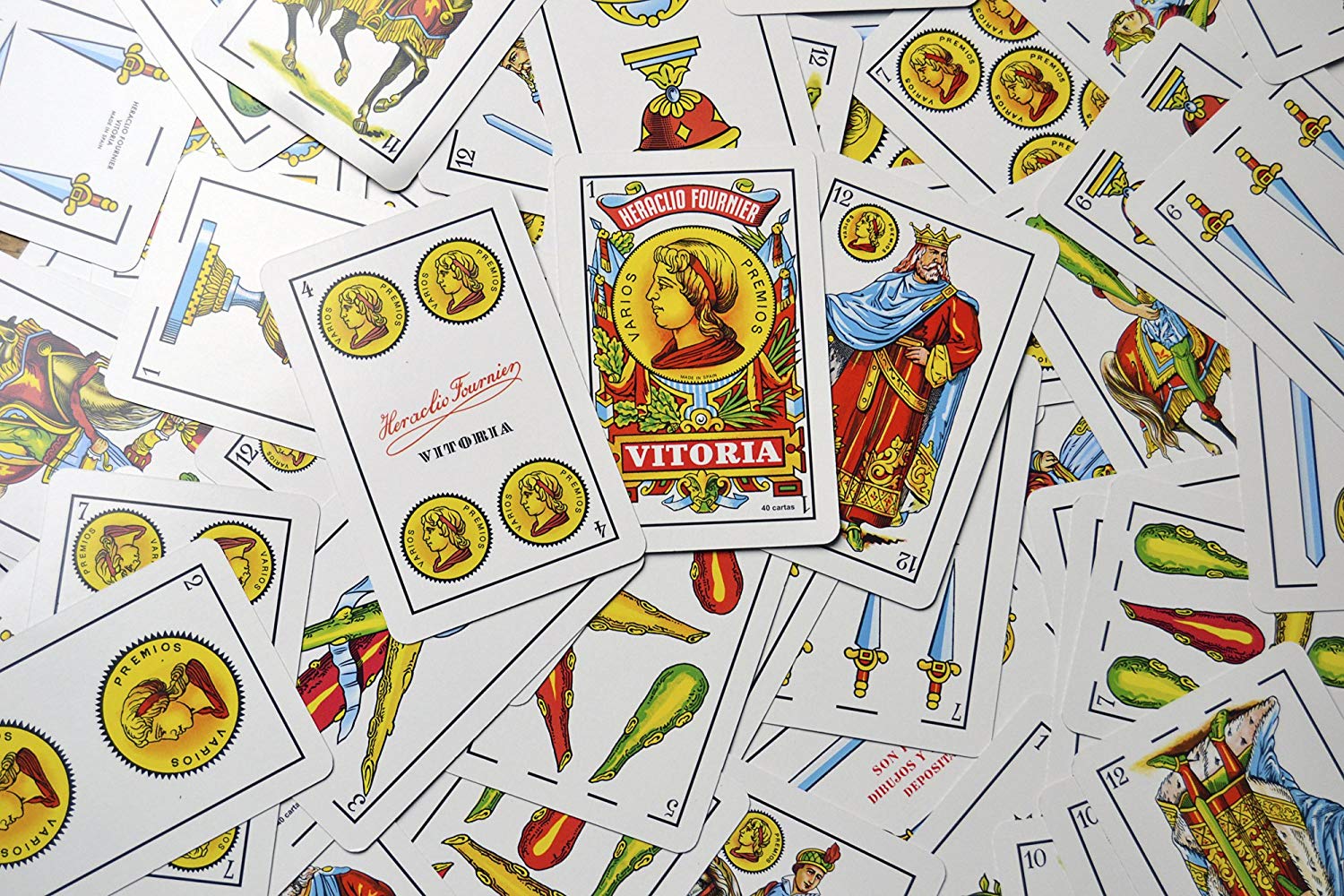 FOURNIER- No. 1 - 40 Cards Set of Spanish Deck and Mat with Mus and Tute Regulation, Multicoloured (F36790), Assorted Colour/Model - Image 4