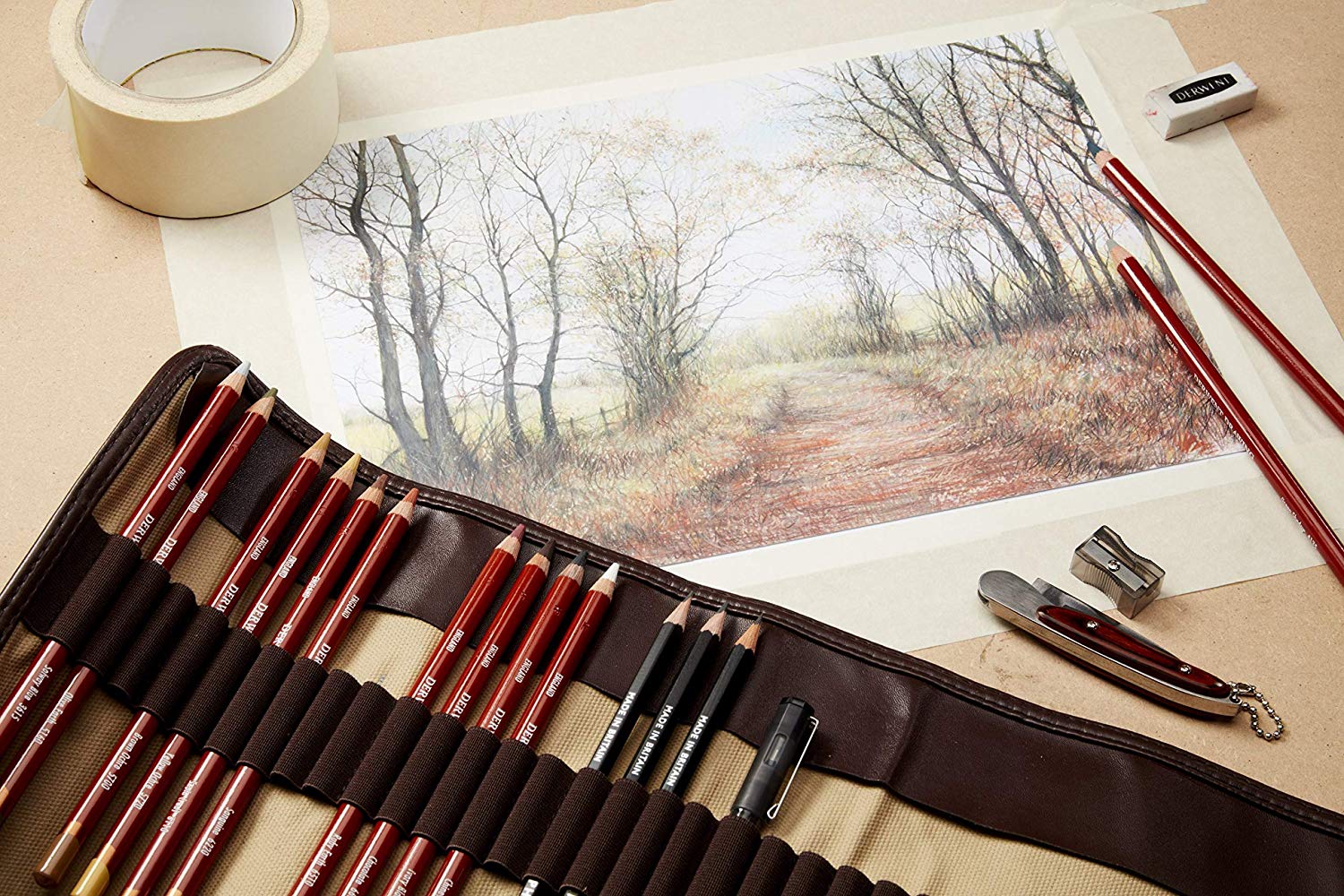 Derwent Drawing Pencils, Set of 6, 5mm Round Core, Premium Core Strength, Creamy Texture - Image 2