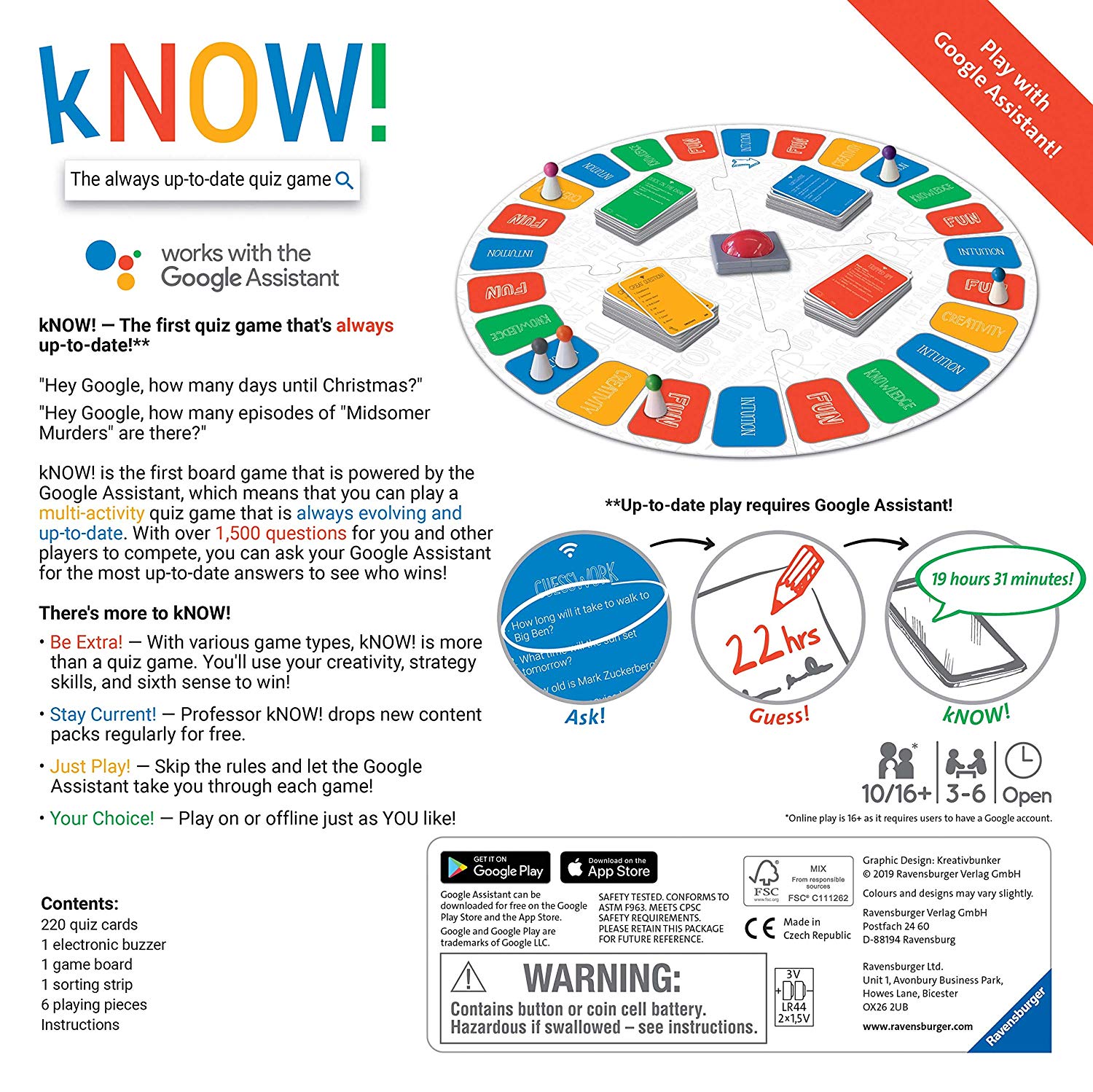 Ravensburger kNOW! - The always-up-to-date quiz game powered by the Google Assistant, Multicolor - Image 3