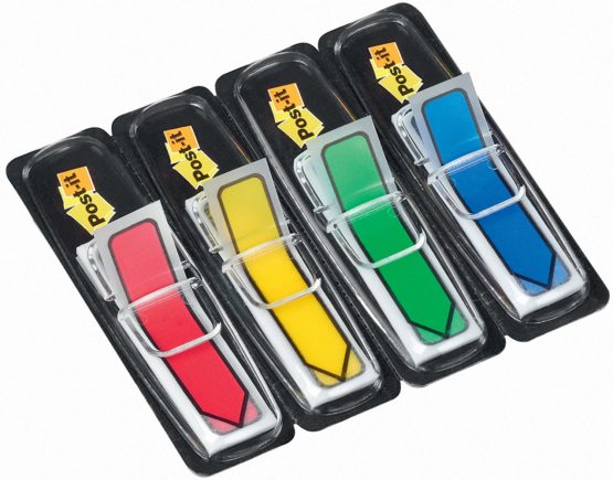 Post-it 684-ARR3 Index Flags Arrow Tabs 12 mm (24 of Each Colour) - Multicolor