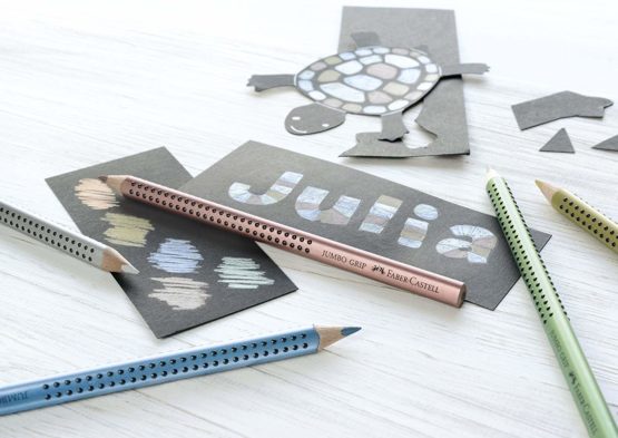 Faber-Castell 110993 5 Jumbo Grip Metallic Colour Pencil - Image 4