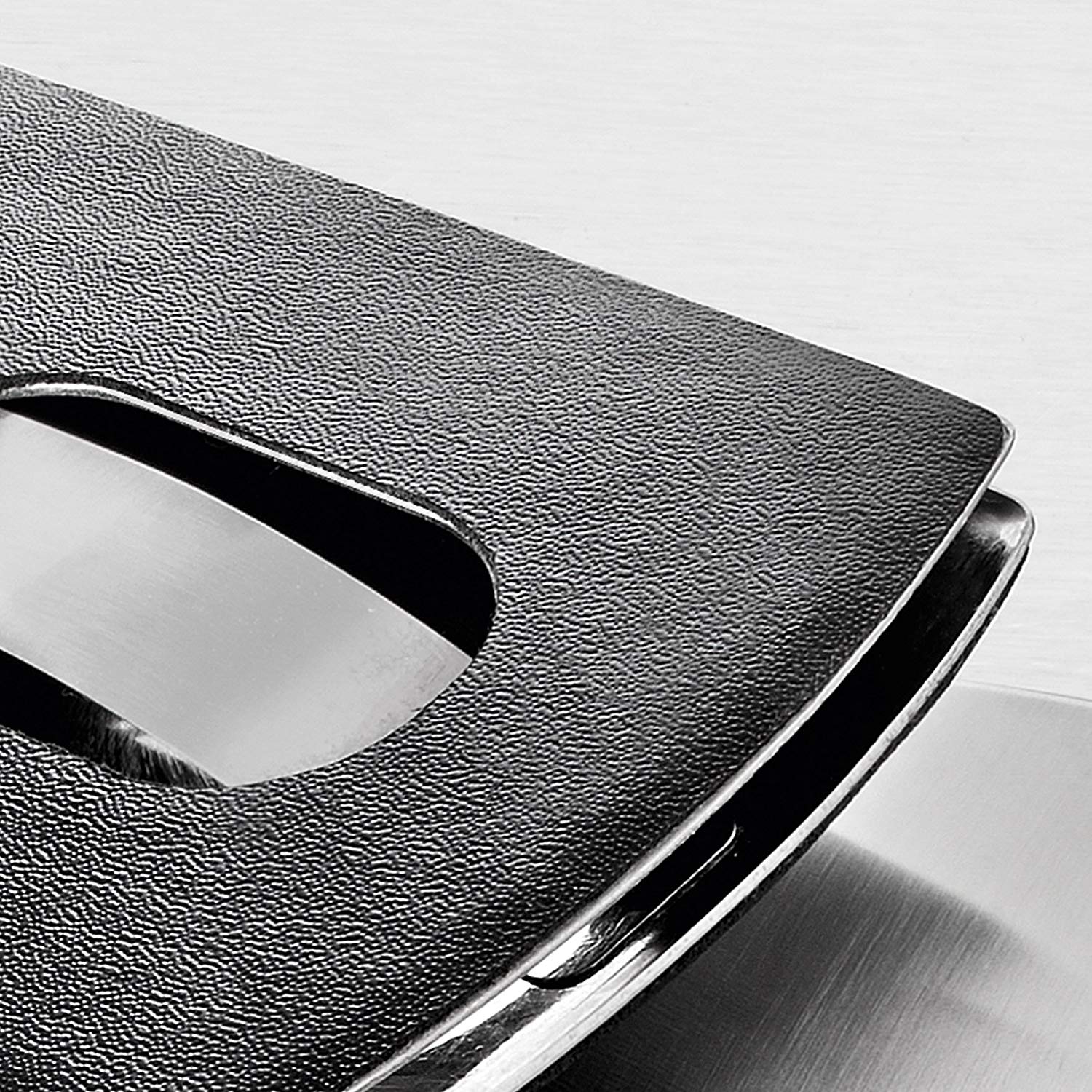 SIGEL VZ121 Business Card Case "Snap", leather look, Black/silver, for up to 12 cards (max. 91x57 mm), 60mm x 101mm x 13mm - Image 4