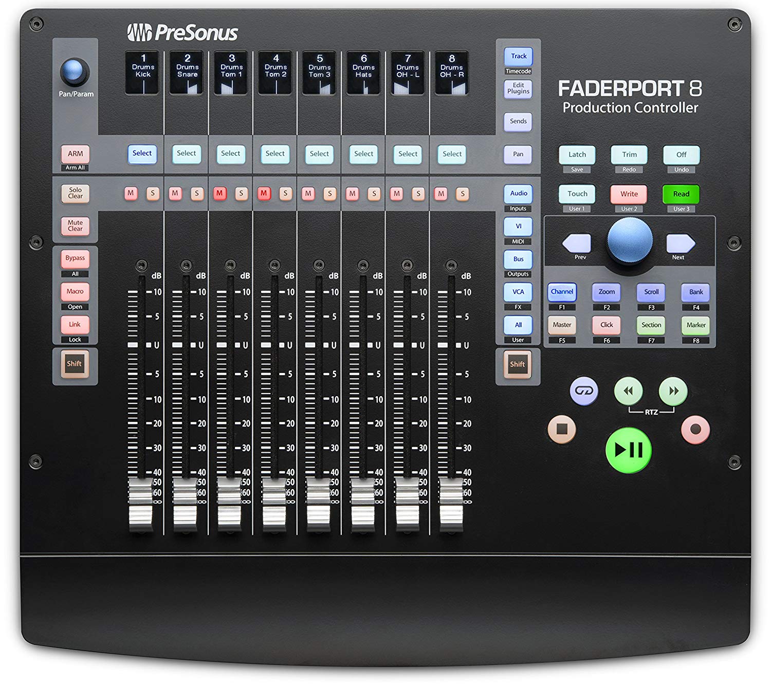 Presonus FaderPort 8, DAW Mix Music Production Controller with Studio Magic Plug-In Suite, Studio One Artist DAW
