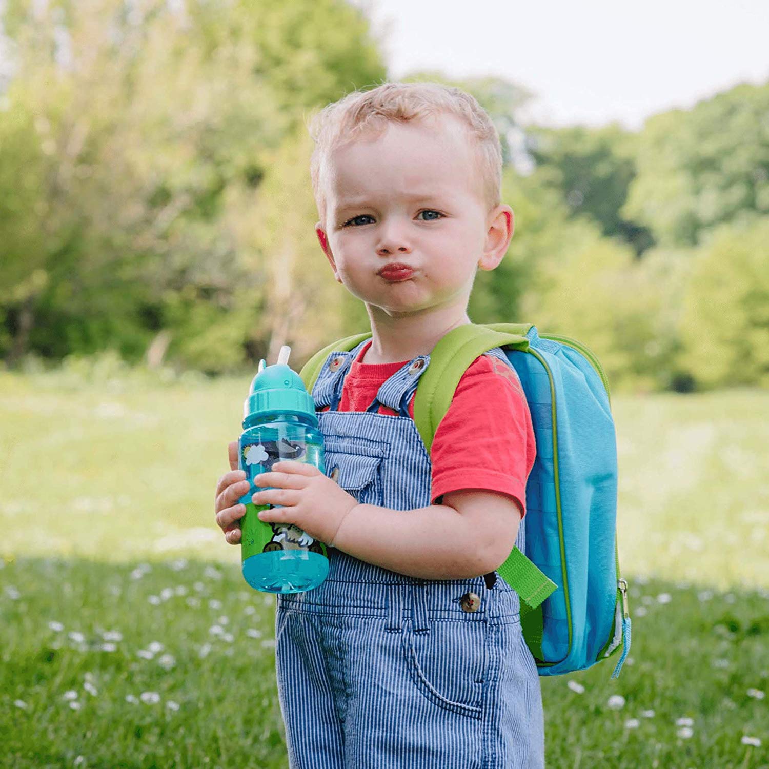 TUM TUM Flip Top Kids Water Bottle With Straw, Tritan Toddler Water Bottle, 400ml, BPA Free (Scruff the Dog) - Image 4