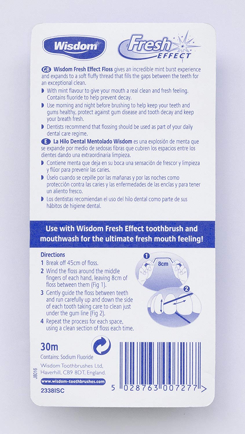 Wisdom Fresh Effect Floss 30 m, Pack of 1, 30 m (Pack of 1) - Image 2