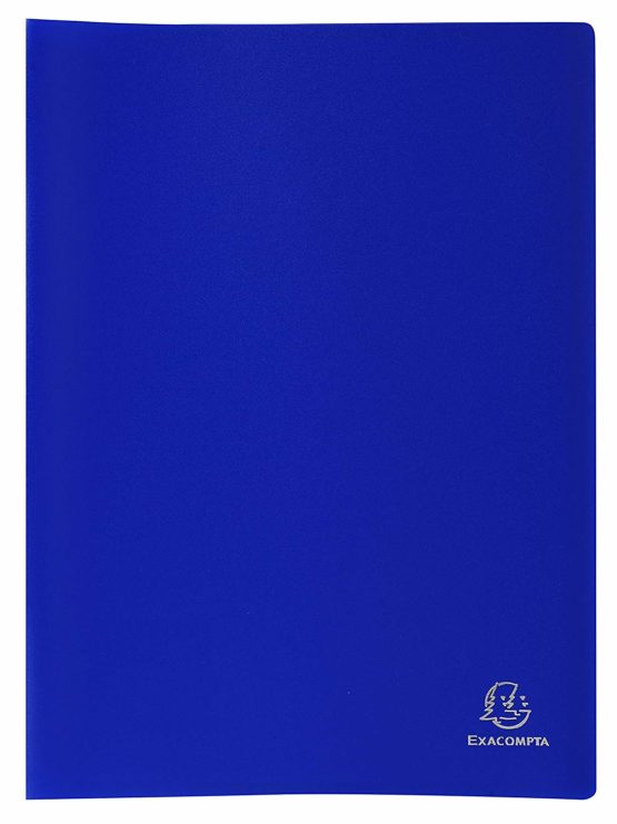 Exacompta Soft PP Display Book, A4, 60 pockets - Blue