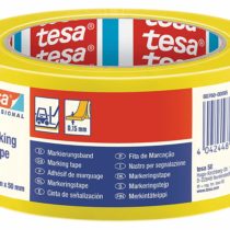 tesa PVC Floor and Lane Sports Hall Marking Tape, 33 m x 50 mm - Yellow