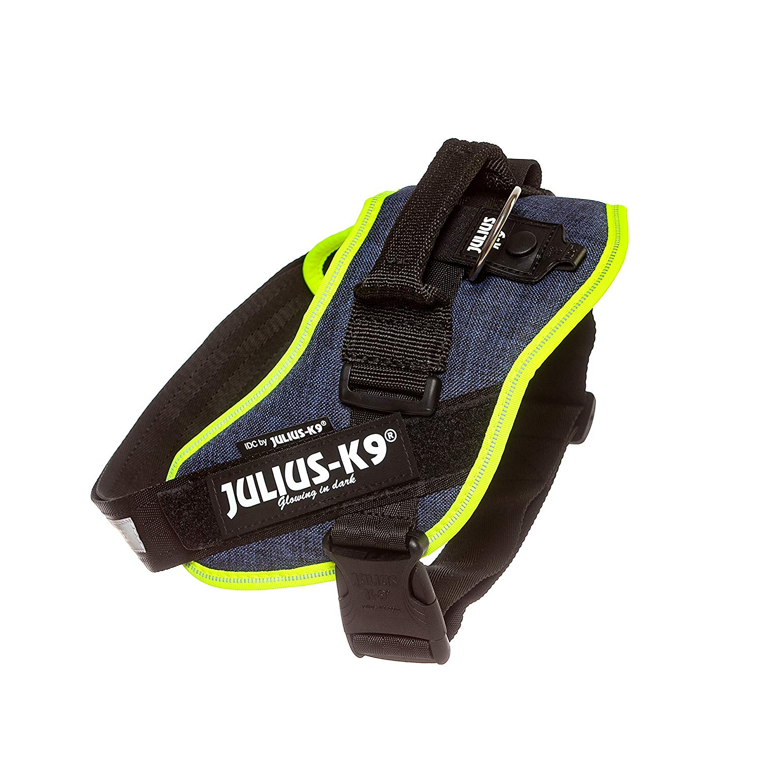 Julius-K9, 16IDC-FARNE-0, IDC Powerharness, dog harness, Size: 0, Jeans with neon edge, M/0 - Image 2