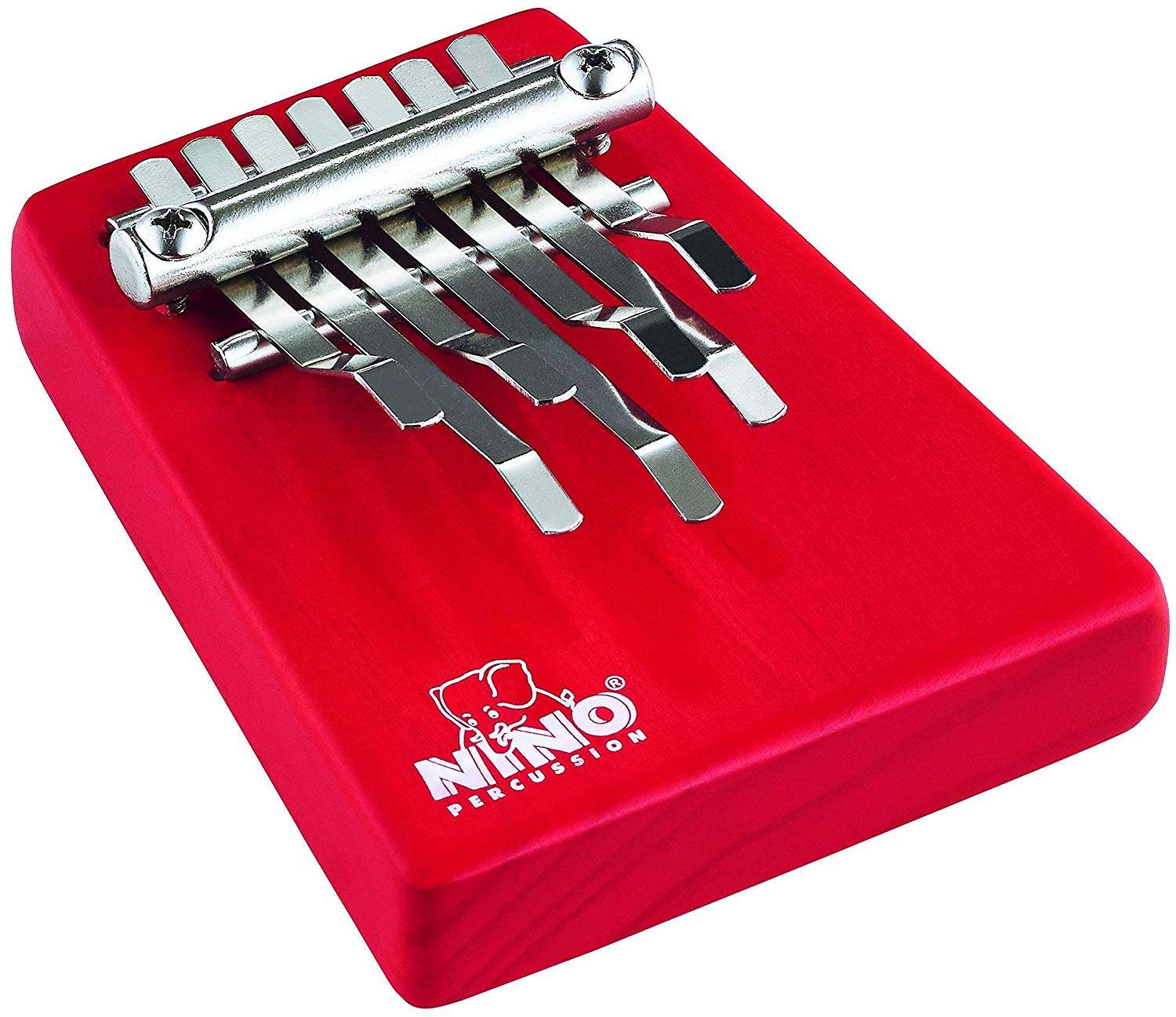 Nino Percussion NINO964R Medium Kalimba with 7 Keys Red, Einheitsgröße