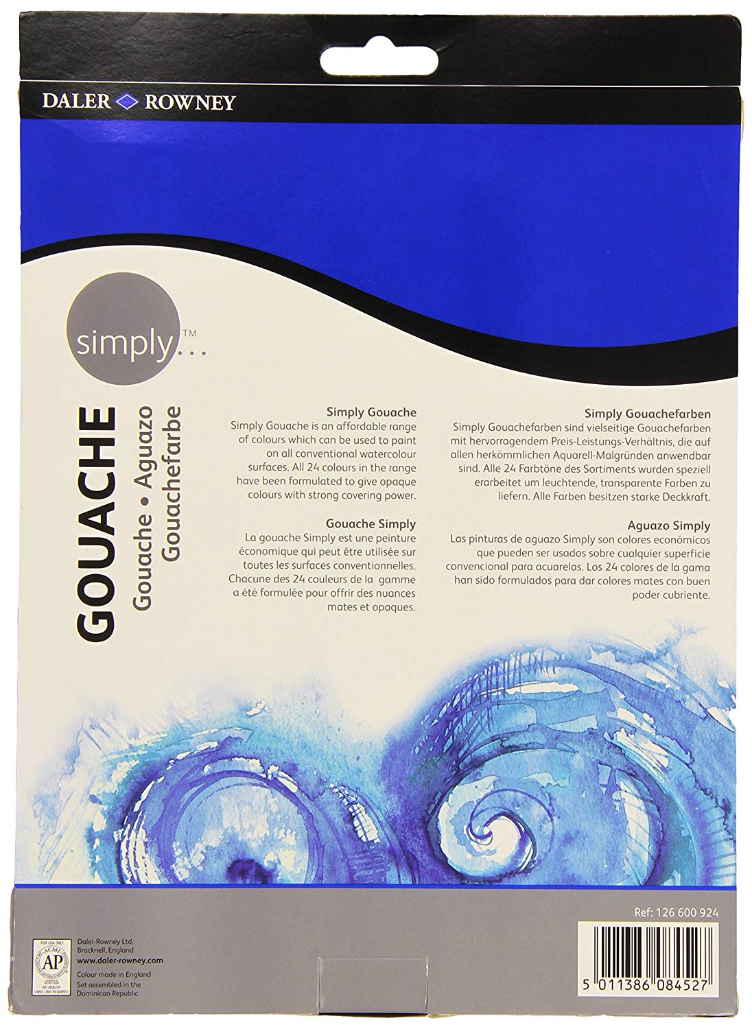 Daler-Rowney Simply 12ml Gouache Paint Set, 24 Assorted Colours, Opaque Watercolour, Ideal for Entry-Level Artists & Hobbyists - Image 2