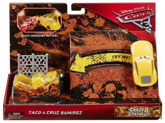 Disney Cars DYB15 Cars 3 Crazy 8 Crashers Taco and Cruz Ramirez Vehicle (Pack of 2) - Image 4