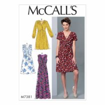 McCall's Patterns 7381 Y,Misses Dresses,Sizes XSM-MED, Multi-Colour, SML
