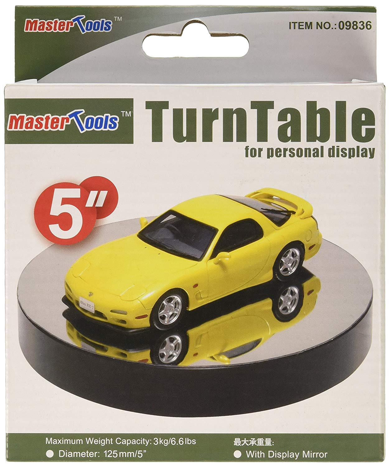 Trumpeter Turntable Display -125mm Diameter, Clear, Small