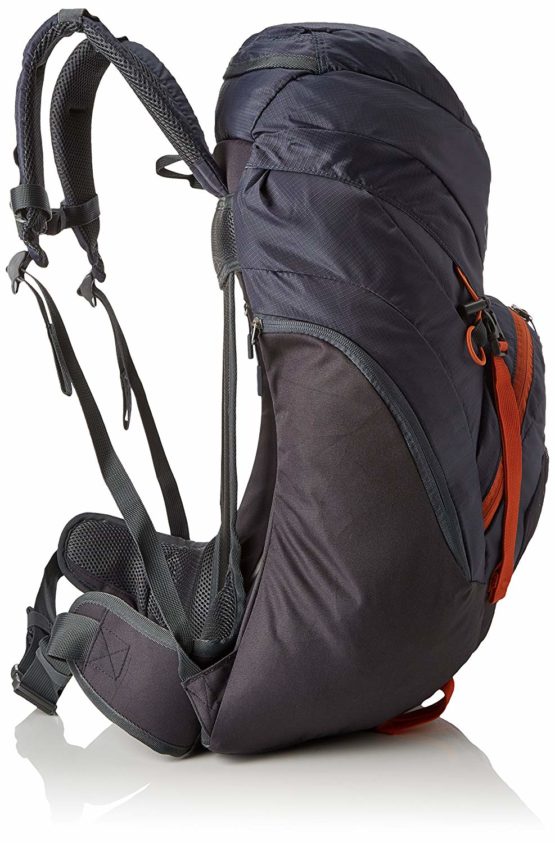DLX Twinpeak, Flint, Backpack 45 Litres with Trekking Pole Loops, Hydration Compatible, Grey - Image 3