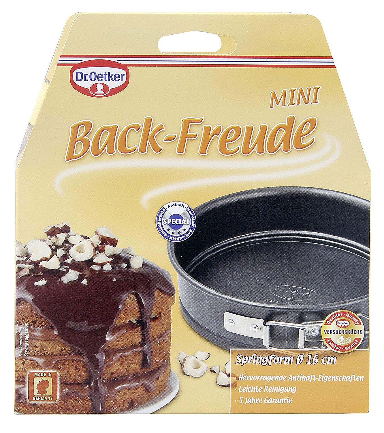 Dr.Oetker "Back-Freude Mini-Springform, Steel, Black, 16 cm, 16 x 16 x 5 cm - Image 3