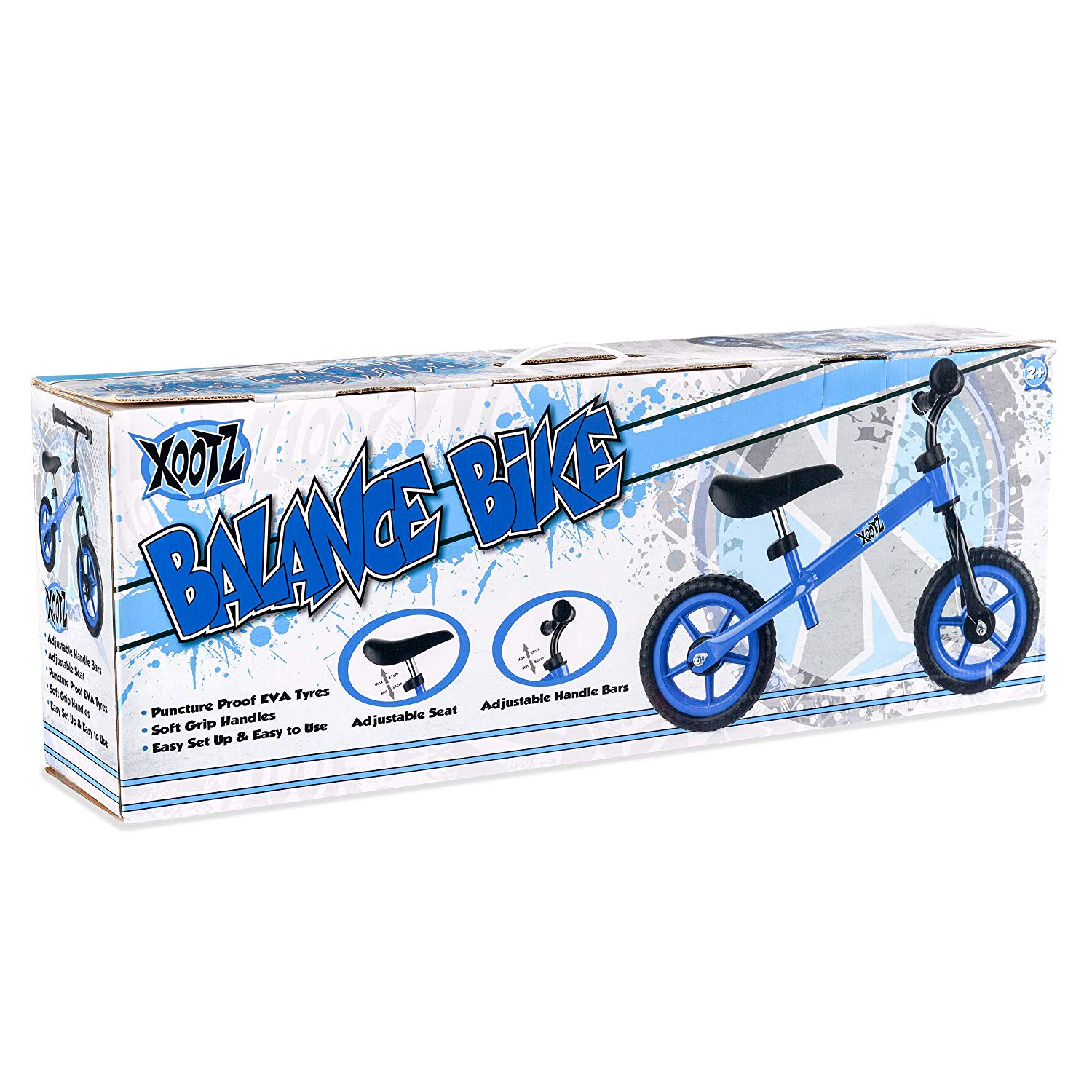 Xootz Balance Bike for Toddlers and Kids Training Bicycle with Adjustable Seat and No Pedals, Blue - Image 3