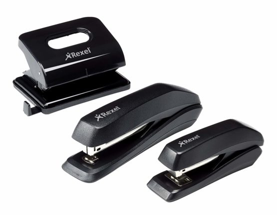 Rexel Ecodesk Half Strip Stapler, 20 Sheet Capacity, Made from Recycled Plastic, Uses 24/6 and 26/6/ Staples, Black, 2100029 - Image 3