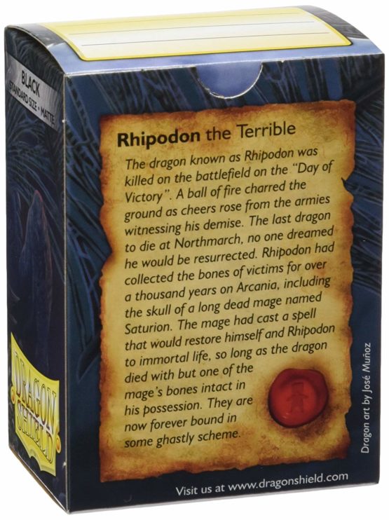 Dragon Shield 11002 Matte Standard Size Sleeves 100pk-Black - Image 2