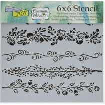Crafters Workshop Template x 6-inch Fanciful Borders, Acrylic, Multicolour, 0.25x15.87x17.9 cm