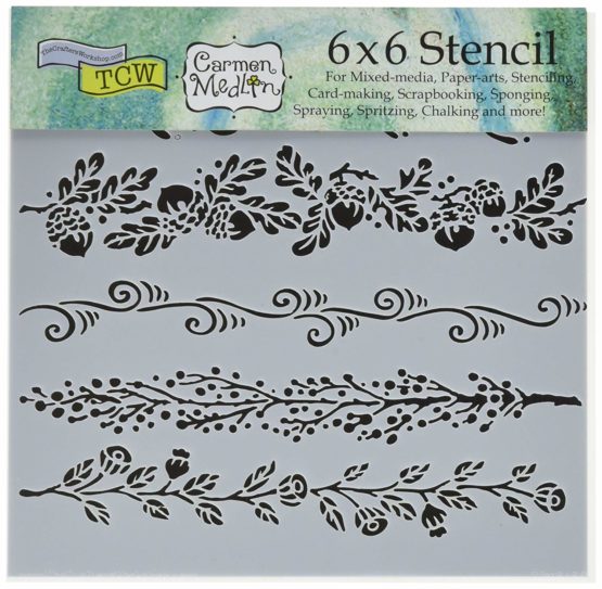 Crafters Workshop Template x 6-inch Fanciful Borders, Acrylic, Multicolour, 0.25x15.87x17.9 cm