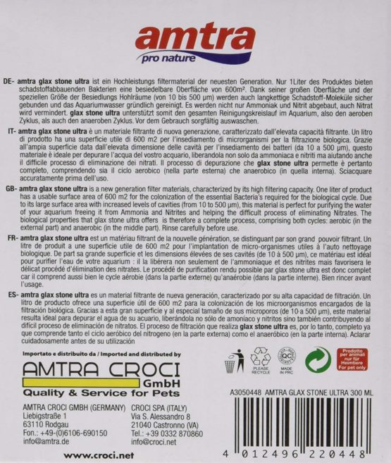 Croci amtra Glax Stone Ultra Aquarium Biological Filtering Material 300 ml - Image 2