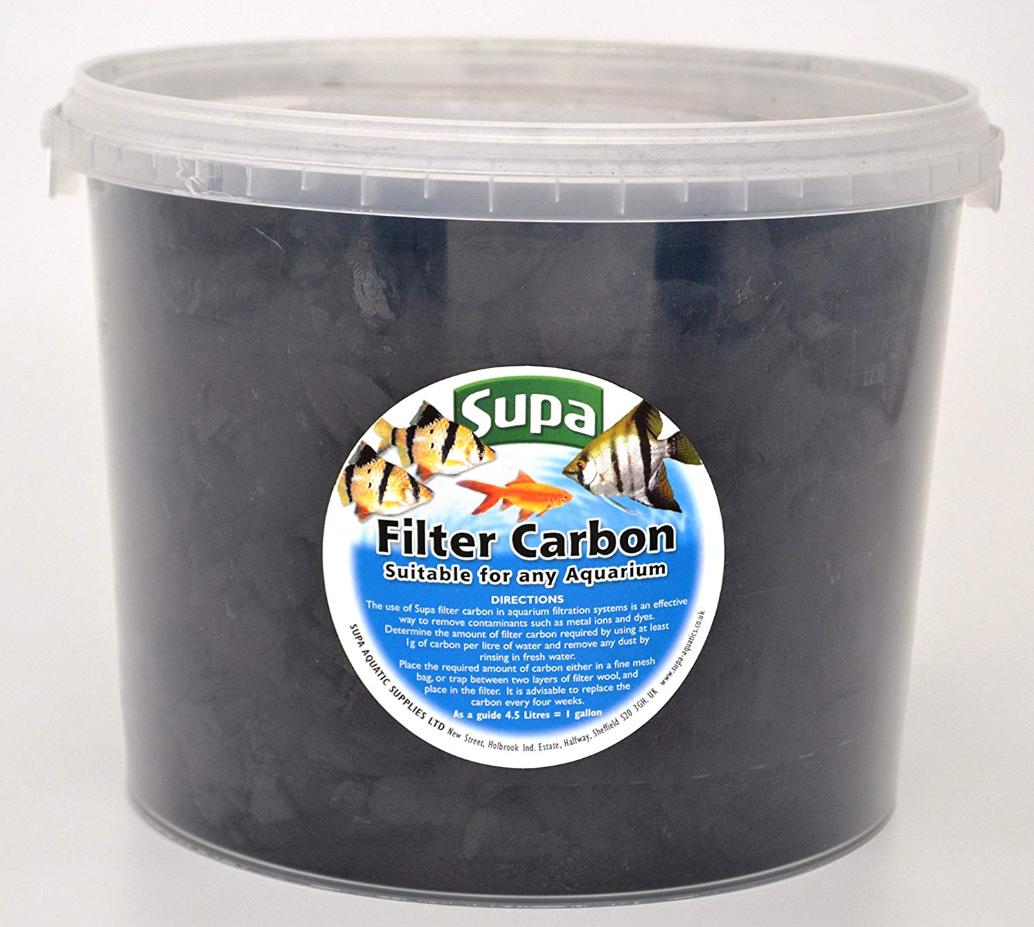 Supa Filter Carbon 3 Litre Bucket, Suitable for Aquariums/Fish Tanks And Koi Fish Pond Filters