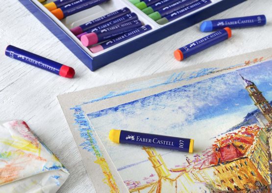 Faber-Castell Creative Studio, Vivid Coloured, Intense Luminosity Oil Pastel Set of 12 - Image 4
