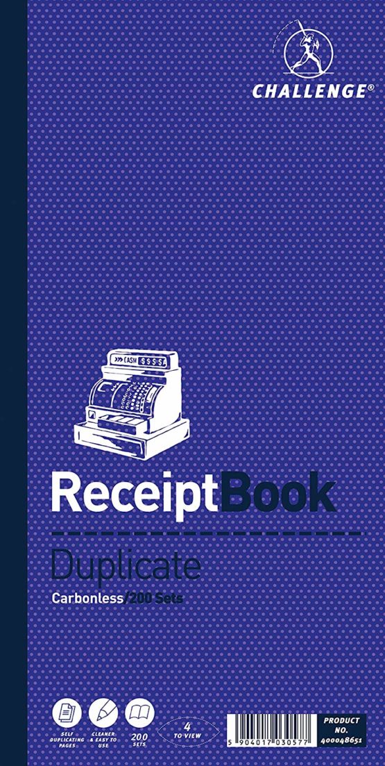Challenge Duplicate Receipt Book 400048651