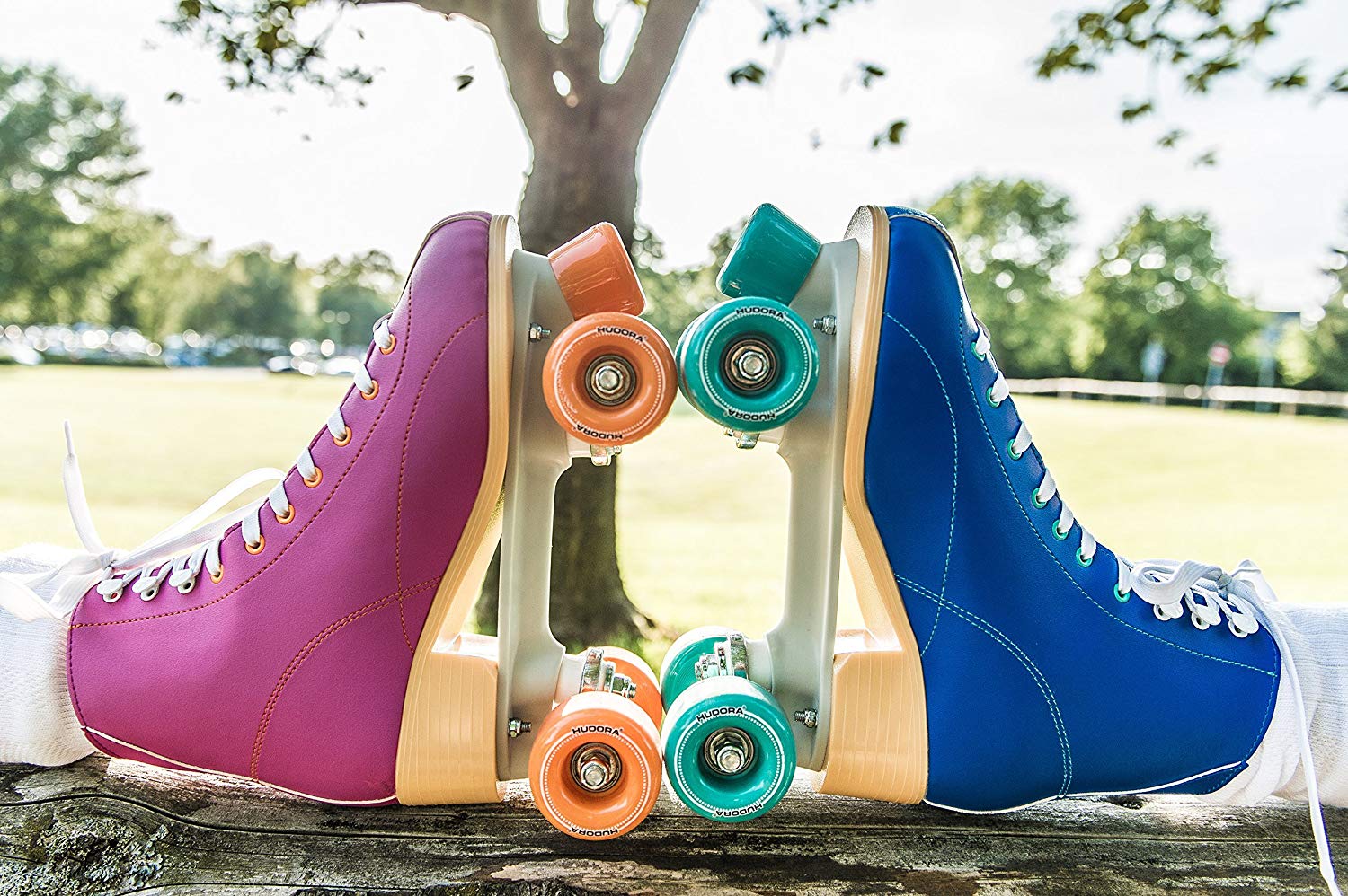Hudora Disco Quad Roller Skates Size:Manufacturer Size:35, Violant/orange - Image 2