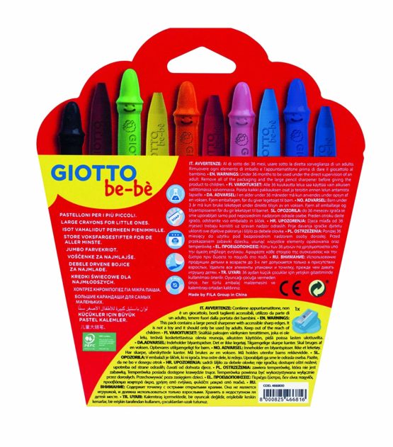 GIOTTO 466800 BEBE WAX CRAYONS 10 BOX - Image 4