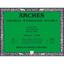 ARCHES Watercolour Block, 300 GSM, Cold Pressed, 46 x 61 cm, Wood, White