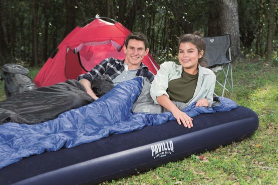 Pavillo Airbed Quick Inflation Outdoor Camping Air Mattress, Blue - Image 3
