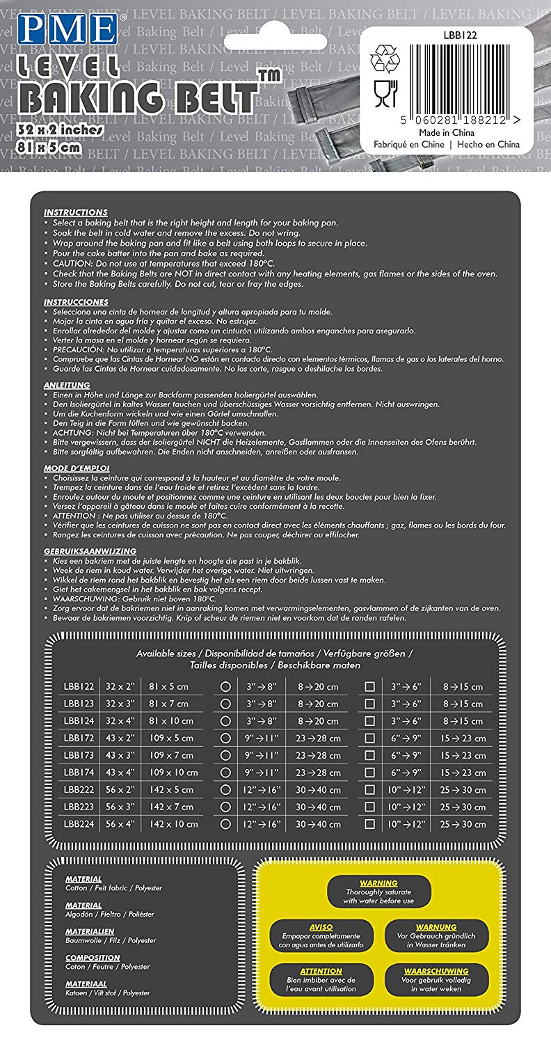 PME LBB174 Level Baking Belt, 109 x 10cm (43 x 4), Fabric, Grey, 43 x 4" - Image 3