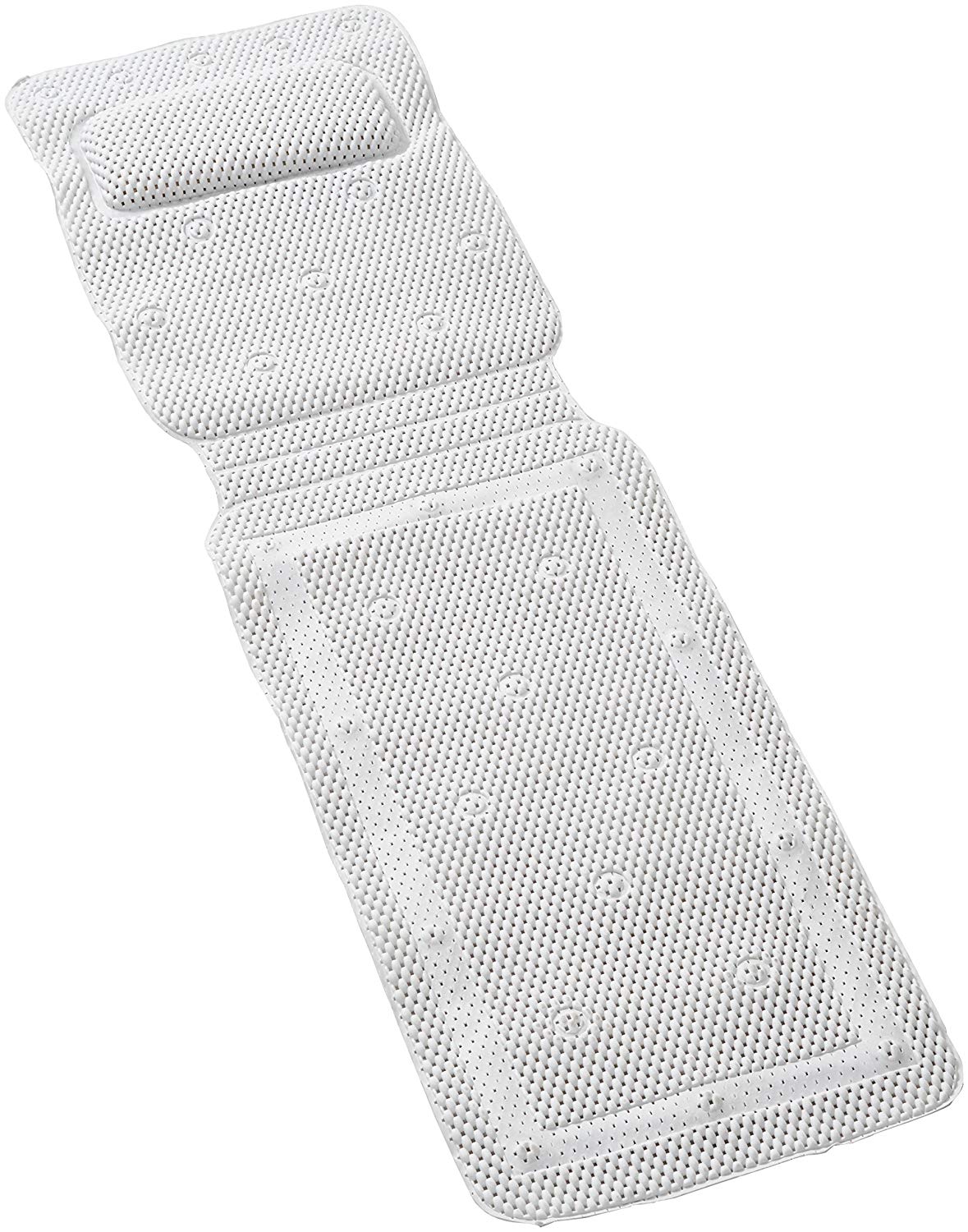 Ability Superstore Long Non-slip Bath Mat with Pillow 49 x 14 inch