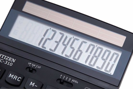 Citizen ECC-310 Eco Desktop Calculator - Black - Image 4